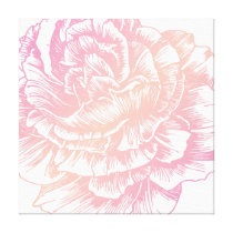 311 Le Plush Fleur Creamy Pink Stretched Canvas Print