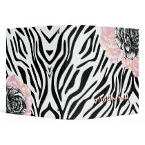 311-Le Plush Fleur - Creamy Pink Funky Zebra Binder