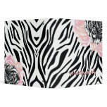 311-Le Plush Fleur - Creamy Pink Funky Zebra binders