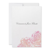 311-Le Plush Fleur - Creamy Pink Personalized Invitation