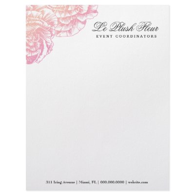 311-Le Plush Fleur - Creamy Pink Letterhead by Jill311
