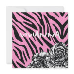 311-Le Plush Fleur - Funky Zebra Sweet 16 Personalized Announcement