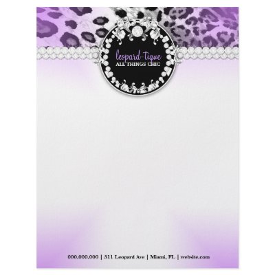 311 Leopard-Tique Purple Letterhead by Jill311