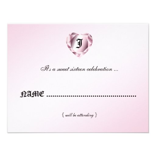 311-Leopard-Tique Queen of Hearts Sweet 16 RSVP Personalized Announcements