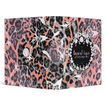 311-Leopard-Tique Wild Sunset 3 Ring Binders