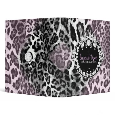311-Leopard-Tique with Diamonds Pink Fade Vinyl Binders by Jill311