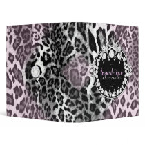 311-Leopard-Tique with Diamonds Pink Fade Vinyl Binders