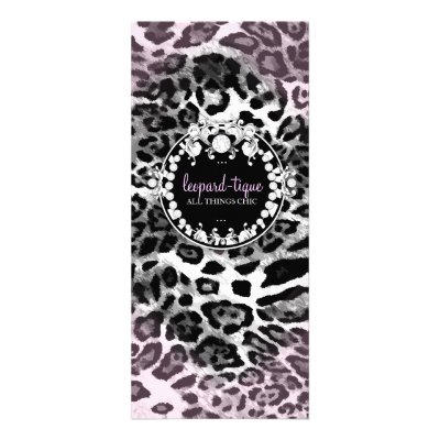 311 Leopard-Tique with Diamonds Pink Fade Customized Rack Card by Jill311