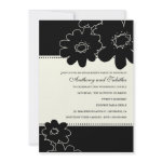311-Les Fleurs Black Invitation