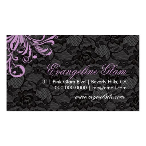 311 Lilac & Lace Lashes By Business Card (back side)
