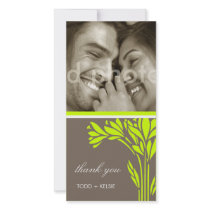 311-LIME FLORAL BURST - THANK U OR SAVE THE DATE photo cards by Jill311 311-LIME FLORAL BURST - THANK U OR SAVE THE DATE photo cards
