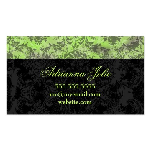 311 Lime Jolie Business Cards (back side)