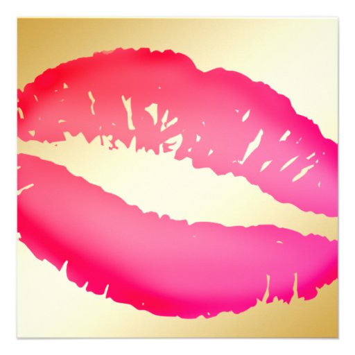 311-Lingerie Kisses | Gold Personalized Announcements