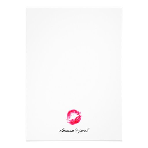 311-Lingerie Shower - Candy Red Kisses Custom Invitations