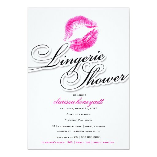 Lingerie Shower Card 89