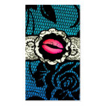 311-Lips n' Lace | Sizzlin Blue Tropical Business Card Template