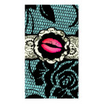 311-Lips n' Lace | Sizzlin Turquoise Business Cards