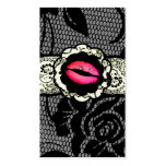 311-Lips n' Lace | Sizzlin Yellow Business Card Template