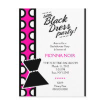 311- LITTLE BLACK DRESS INVITATION POSTCARDS