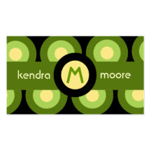 311-LOTSA DOTS MONOGRAM BLACK BUSINESS CARD TEMPLATES