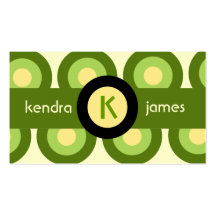 311-LOTSA DOTS MONOGRAM YELLOW BUSINESS CARD