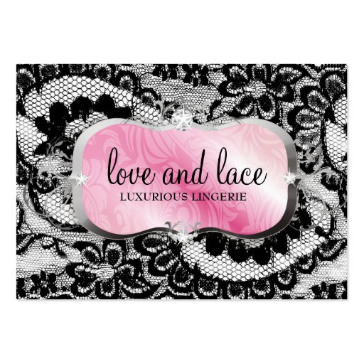 311 Love Lace - Pink Platter Metallic Paper Business Card Template (front side)