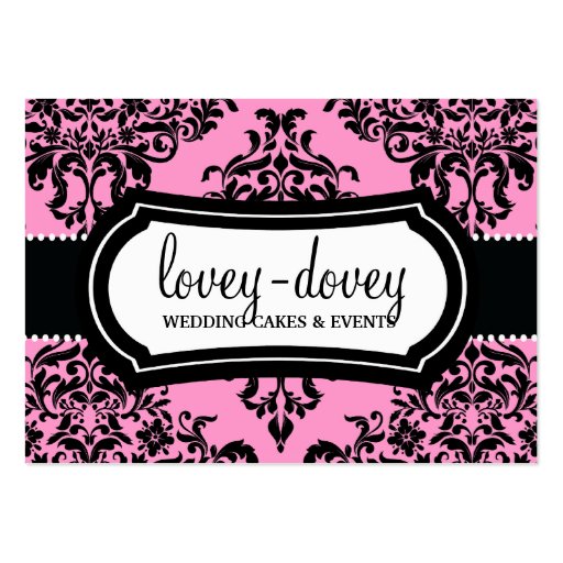 311 Lovey Dovey Damask Appointment Card Business Card Templates (front side)