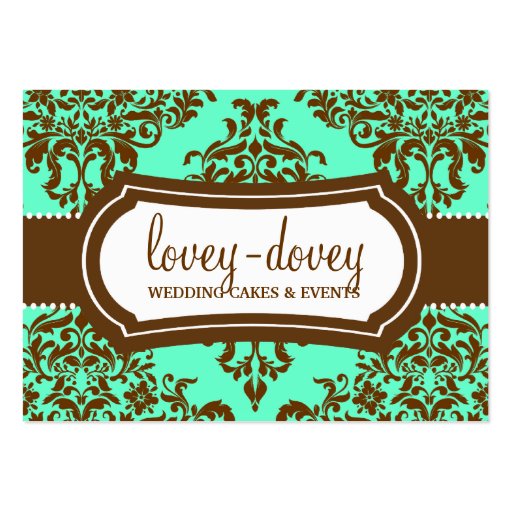 311 Lovey Dovey Damask Appointment Card Mint Choco Business Card Templates