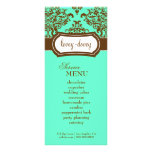 311 Lovey Dovey Damask Rack Card Mint Chocolate
