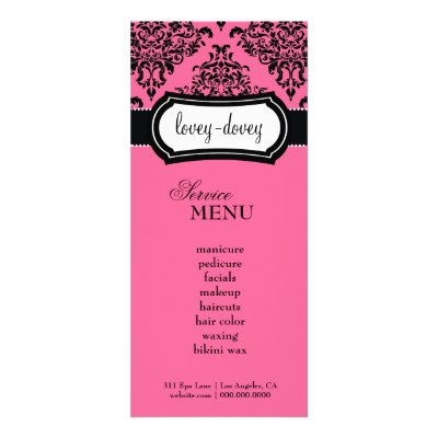 311 Lovey Dovey Damask Rack Card Peony Pink by Jill311