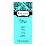 service, menu, loyalty, card, elegant, turquoise,