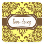 311 Lovey Dovey Damask Sticker Tropical Banana