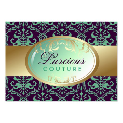 311-Luscious Glow - Teal n Purple Business Card (front side)