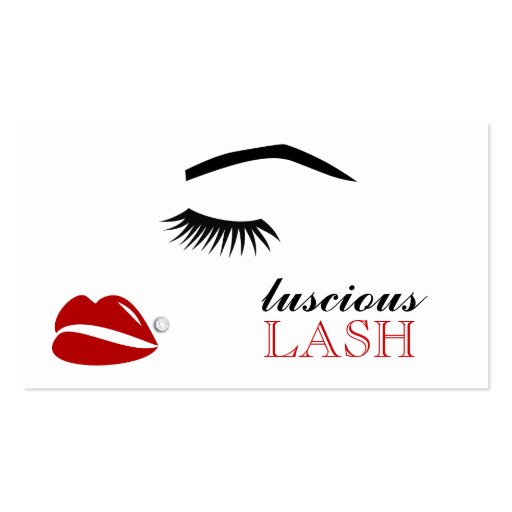 311 Luscious Lash Lip Bling Appointment Card Business Card Templates (front side)