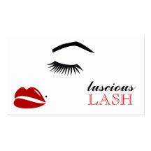 311 Luscious Lash Lips Appointment Card Business Card Template