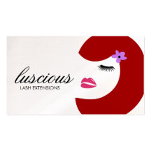 311 Luscious Lash Red | Premium Pearl Paper Business Card Template