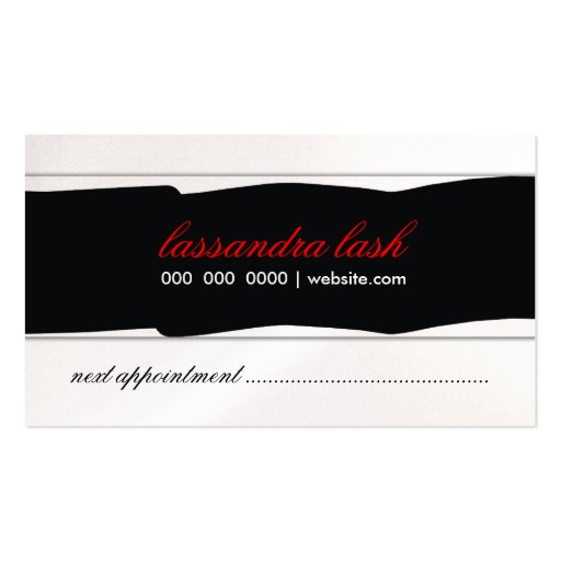 311 Luscious Lash Red | Premium Pearl Paper Business Cards (back side)