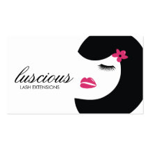 311-Luscious Lash | Zebra Stripes Business Card Template