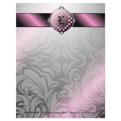 311-Luscious Molasses Monogram Letterhead by Jill311