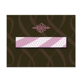 311-Luscious Pink and Chocolate Postcard postcard