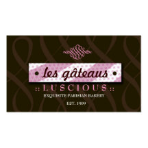 311-LUSCIOUS PINK & CHOCOLATE BUSINESS CARD TEMPLATE