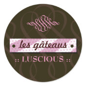 311-LUSCIOUS PINK & CHOCOLATE sticker