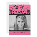 311-Lush Pink Sweet 16 or Graduation Custom Invitations