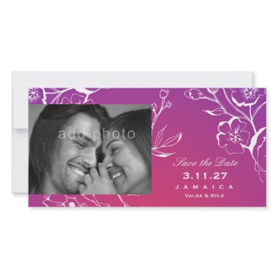 311-Lush Purple Radiance Save the Date Custom Photo Card by Jill311