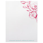 311-Lush Rouge Floral Letterhead