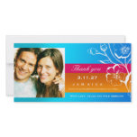 311-Lush Tropical Sunset Thank you Photo Greeting Card