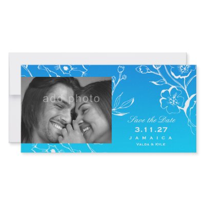 311-Lush Tropical Waters Save the Date Customized Photo Card by Jill311