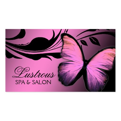 311 Lustrous Butterfly Pink Pout Business Cards (front side)