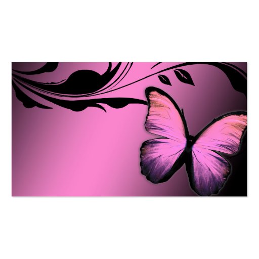 311 Lustrous Butterfly Pink Pout Name Card Business Card Templates (front side)