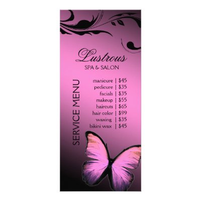 311 Lustrous Butterfly Pink Pout Rack Card Design by Jill311